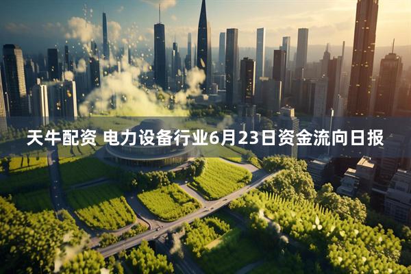 天牛配资 电力设备行业6月23日资金流向日报